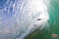 This is what the competitors get to see while inside the barrel of a wave at Willards Beach during the Mr Price Pro Ballito.