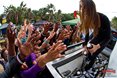 The crowds gathered to get themselves a free Monster Energy Drink from beautiful Monster girls at the Mr Price Pro Ballito 2013 beach festival.