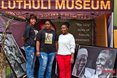 Pearl Ndlovu (KwaDukuza), Wendy Zondo (KwaDukuza) and Nqobile Magubane (KwaDukuza) have some really interesting things to show you at the Luthuli Museum here at the Mr Price Pro Ballito 2013 beach festival.