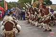 Umkhonto KaShaka Zulu dancers opening up the Mr Price Pro Ballito 2013 beach festival.