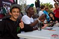 Monster Energy athletes Brandon Valjalo (JHB), Khule Ngubane and Malcolm Peters signed some autographs for the fans today at the Mr Price Pro Ballito 2013 beach festival.